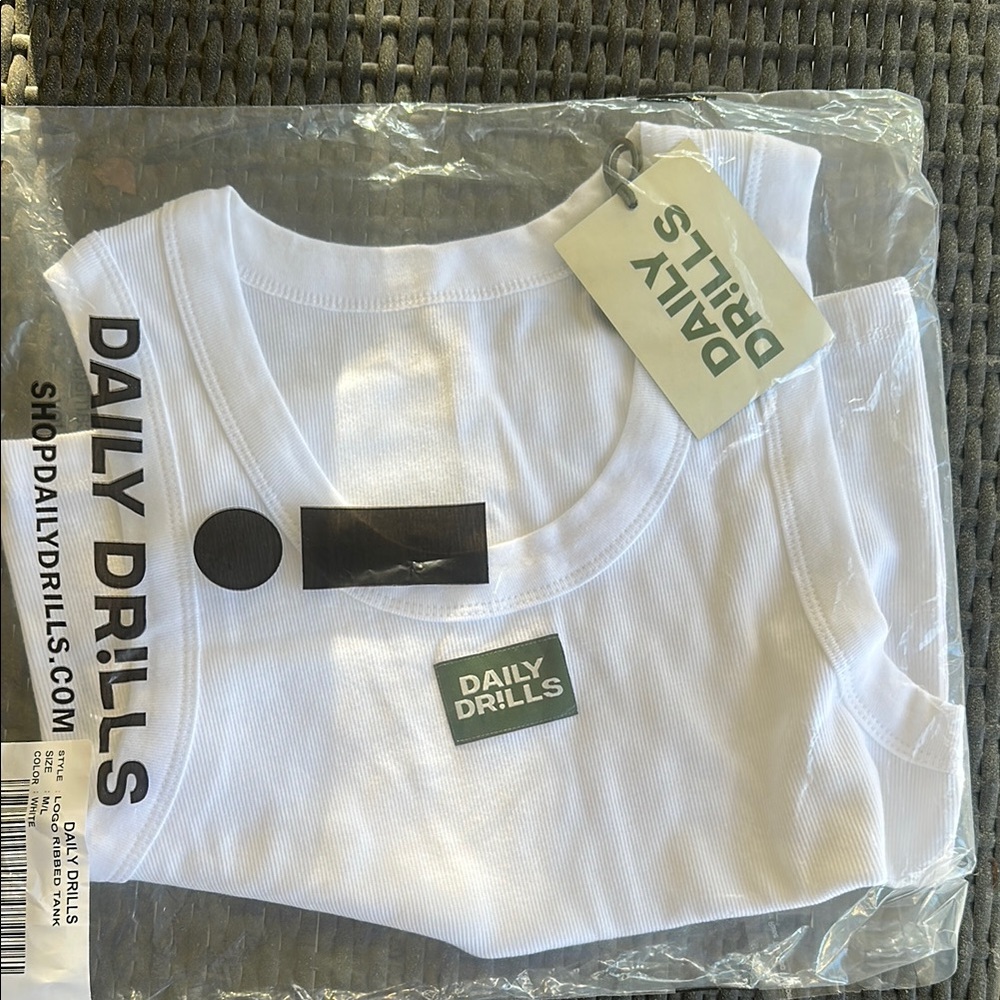 Daily Drills Logo Ribbed Tank